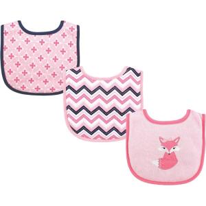 image:imageLuvable Friends Unisex Baby Cotton Terry Drooler Bibs with Fiber FillingFoxy
