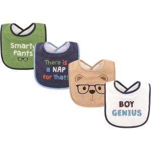 image:imageLuvable Friends Unisex Baby Cotton Terry Drooler Bibs with Fiber FillingGenius