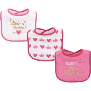 image:imageLuvable Friends Unisex Baby Cotton Terry Drooler Bibs with Fiber FillingGirl Daddy