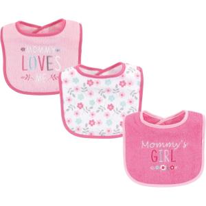 image:imageLuvable Friends Unisex Baby Cotton Terry Drooler Bibs with Fiber FillingGirl Mommy