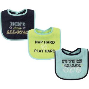 image:imageLuvable Friends Unisex Baby Cotton Terry Drooler Bibs with Fiber FillingSports