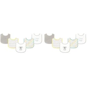 image:imageLuvable Friends Unisex Baby Cotton Terry Drooler Bibs with PEVA Back Koala One Size Pack of 2Koala