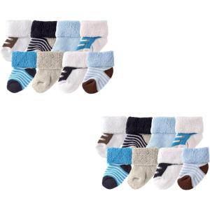 image:imageLuvable Friends Unisex Baby Crew Socks 6PackBlue Brown 16piece