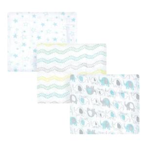 image:imageLuvable Friends Unisex Baby Muslin Cotton Swaddle Blanket Abc One SizeBasic Mint Elephant