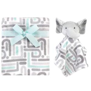 image:imageLuvable Friends Unisex Baby Plush Blanket and Security Blanket Elephant Maze One SizeElephant Maze