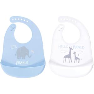image:imageLuvable Friends Unisex Baby Silicone BibsLittle Peanut