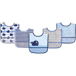 image:imageLuvable Friends Unisex BabyWaterproof PEVA BibsBlue Whale