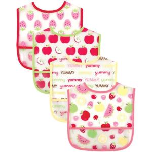 image:imageLuvable Friends Unisex BabyWaterproof PEVA BibsPink