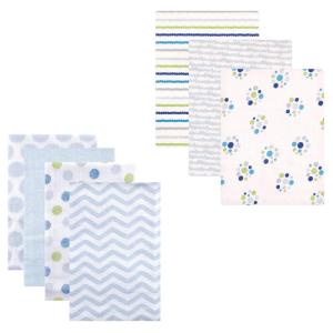 image:imageFlannel Receiving Blanket 7PackBoy PawsBlue Chevron