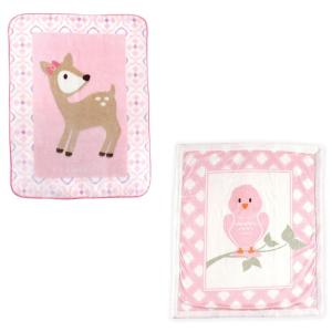 image:imageHigh Pile amp Sherpa Blanket 2PackBirdDeer