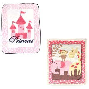 image:imageHigh Pile amp Sherpa Blanket 2PackPink SafariPrincess