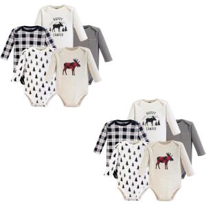 image:imageHudson Baby Unisex Baby Cotton LongSleeve BodysuitsMoose 10piece