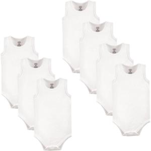 image:imageLuvable Friends Unisex Baby Cotton Sleeveless BodysuitsWhite