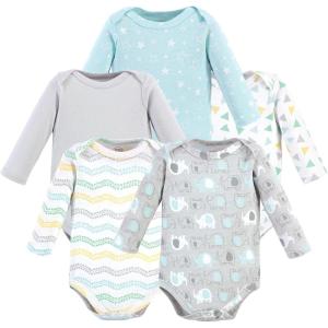 image:imageLuvable Friends babygirls Cotton Longsleeve BodysuitsUnisex Basic Elephant