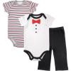 image:imageLuvable Friends Unisex Baby Cotton Bodysuit and PantBlack