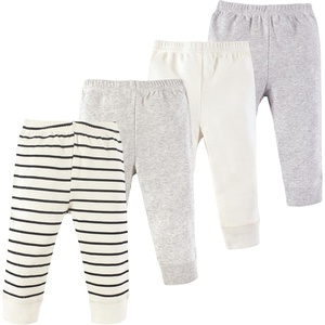 image:imageLuvable Friends Basics Unisex Baby Comfy Cotton Pants 4PackCloud White Stripes