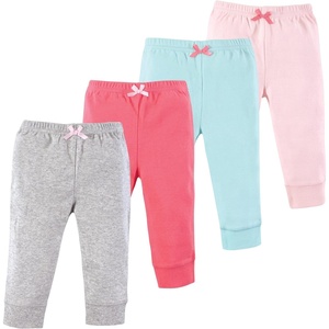 image:imageLuvable Friends Basics Unisex Baby Comfy Cotton Pants 4PackCoral Reef