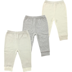 image:imageLuvable Friends Basics Unisex Baby Everyday Cotton Pants 3PackCloud Gray Stripes