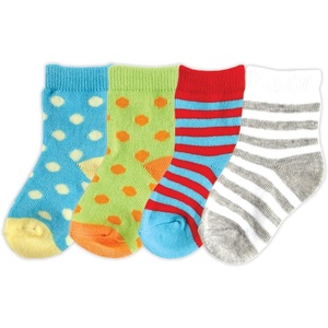 image:imageLuvable Friends Basic Crew Socks 4 Pack Teal 06 months