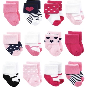 image:imageLuvable Friends Basics Unisex Baby Cozy Terry Baby Sock 12Pack Ocean Blue Steps 06 Months