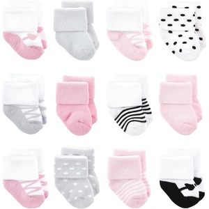 image:imageLuvable Friends Basics Unisex Baby Cozy Terry Baby Sock 12Pack Pink Pointe 06 Months