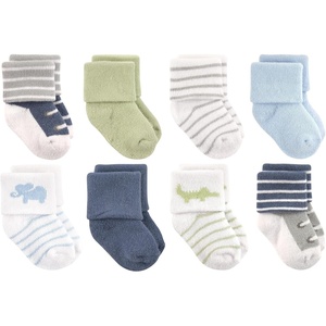 image:imageLuvable Friends Basics Unisex Baby Cozy Terry Socks 8PackJungle Explorer