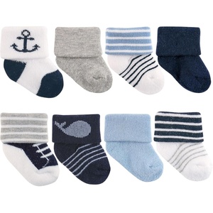 image:imageLuvable Friends Basics Unisex Baby Cozy Terry Socks 8PackOcean Explorer