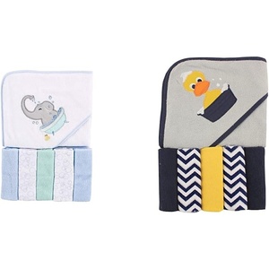image:imageLuvable Friends Hooded Towel with Washcloths Ikat Elephant and OwlElephant Bath Duck
