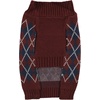 image:imageLuvable Friends Dogs and Cats Knit Pet Sweater Burgundy Argyle LargeBurgundy Argyle