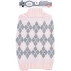 image:imageLuvable Friends Dogs and Cats Knit Pet Sweater Burgundy Argyle LargePink Argyle