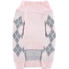 image:imageLuvable Friends Dogs and Cats Knit Pet Sweater Burgundy Argyle LargePink Argyle