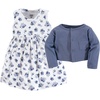 image:imageLuvable Friends babygirls Dress and CardiganBlue Floral