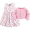 image:imageLuvable Friends babygirls Dress and CardiganPink Floral