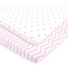 image:imageLuvable Friends Unisex Baby Fitted Playard Sheet Blue Chevron Stars One SizePink Chevron Dot