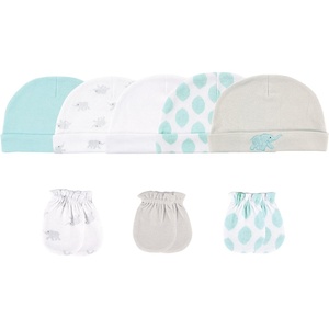 image:imageLuvable Friends BabyGirls Cotton Caps and Scratch MittensElephant