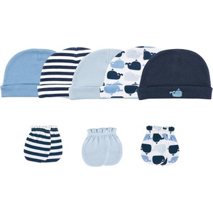 image:imageLuvable Friends BabyGirls Cotton Caps and Scratch MittensWhale