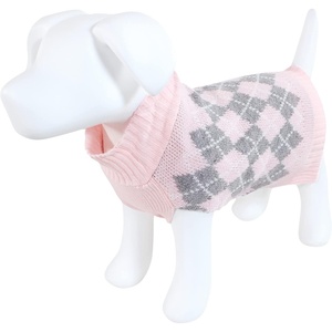 image:imageLuvable Friends Dogs and Cats Knit Pet Sweater Burgundy Argyle LargePink Argyle