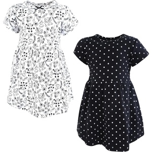 image:imageLuvable Friends Hudson Baby Sleeveless Dresses 2pkBlack White Floral