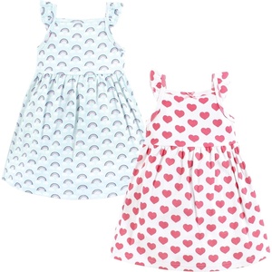 image:imageLuvable Friends Hudson Baby Sleeveless Dresses 2pkPastel Cloudy Rainbow