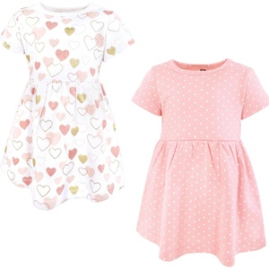 image:imageLuvable Friends Hudson Baby Sleeveless Dresses 2pkPink Gold Heart Pattern