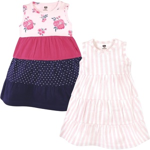 image:imageLuvable Friends Hudson Baby Sleeveless Dresses 2pkPink Navy Floral Dots
