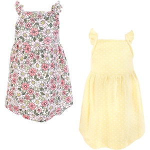 image:imageLuvable Friends Hudson Baby Sleeveless Dresses 2pkRose Yellow Floral