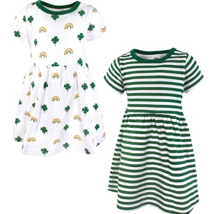 image:imageLuvable Friends Hudson Baby Sleeveless Dresses 2pkShamrock Stripe