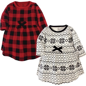 image:imageLuvable Friends Touched by Nature LongSleeve Dresses 2pkRustic Plaid