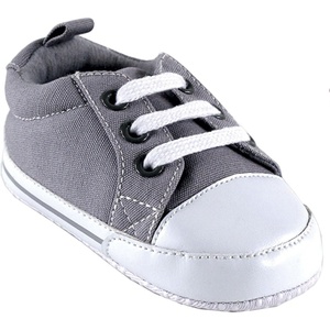 image:imageLuvable Friends Unisex Baby Crib ShoesGray Canvas