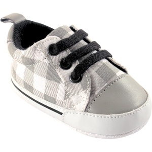 image:imageLuvable Friends Unisex Baby Crib ShoesGray Plaid