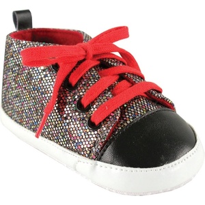 image:imageLuvable Friends Unisex Baby Crib ShoesMulti Colored With Red Laces