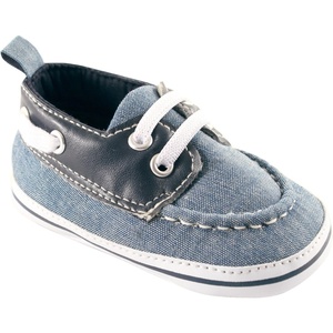 image:imageLuvable Friends Unisex Baby Crib ShoesNavy Chambray