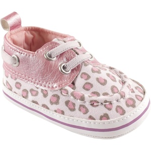 image:imageLuvable Friends Unisex Baby Crib ShoesPink With Leopard Print
