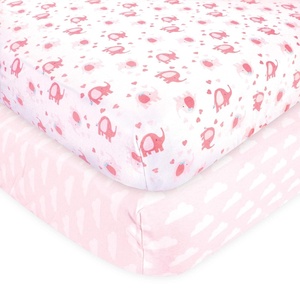image:imageLuvable Friends Unisex Baby Fitted Crib Sheet Girl Basic Elephant One SizeGirl Basic Elephant